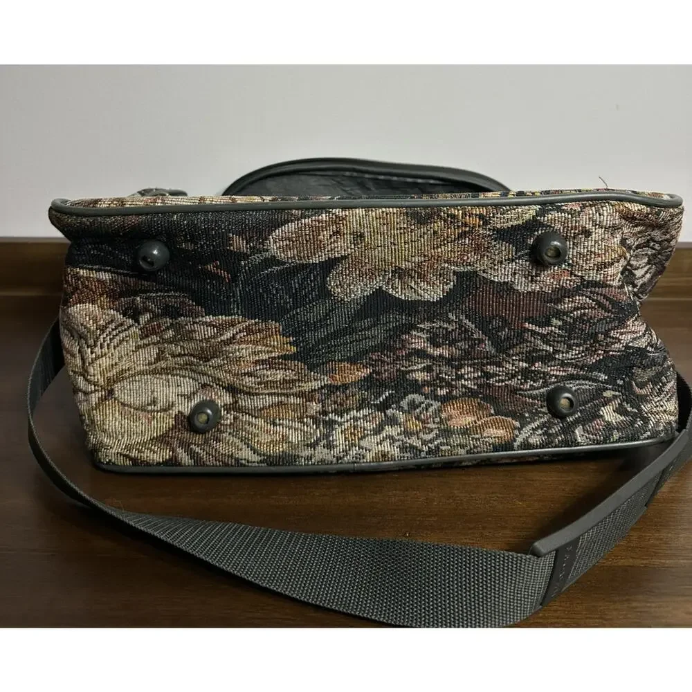 Jaguar Floral Tapestry Weekender Travel Luggage Bag Soft Shell Carry-on Vintage